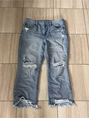 Womens high‎ rise Distressed Light Blue Jeans size 30